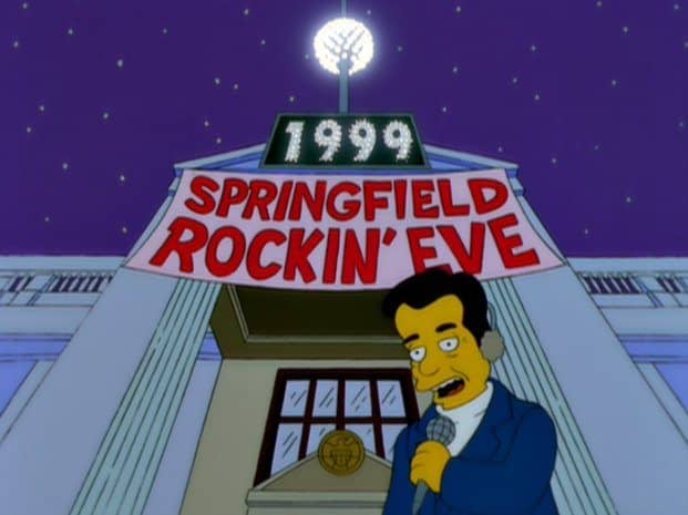 The Simpsons caught the Millennium bug in 1999