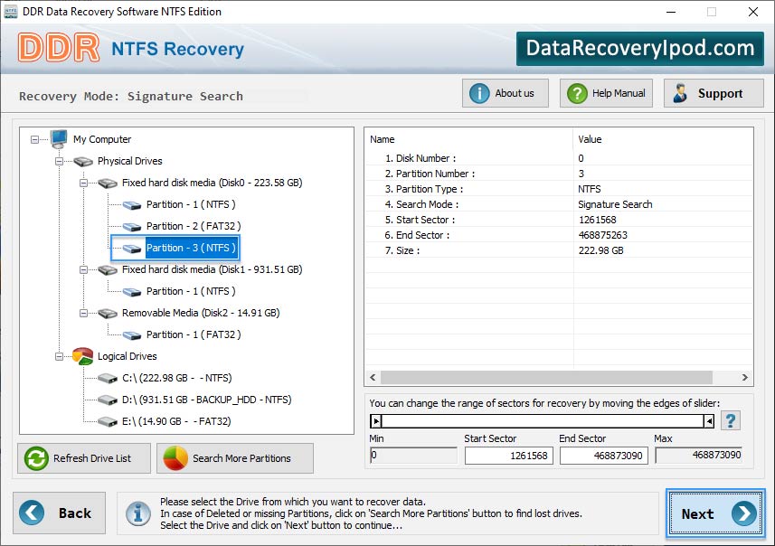 Select Partition